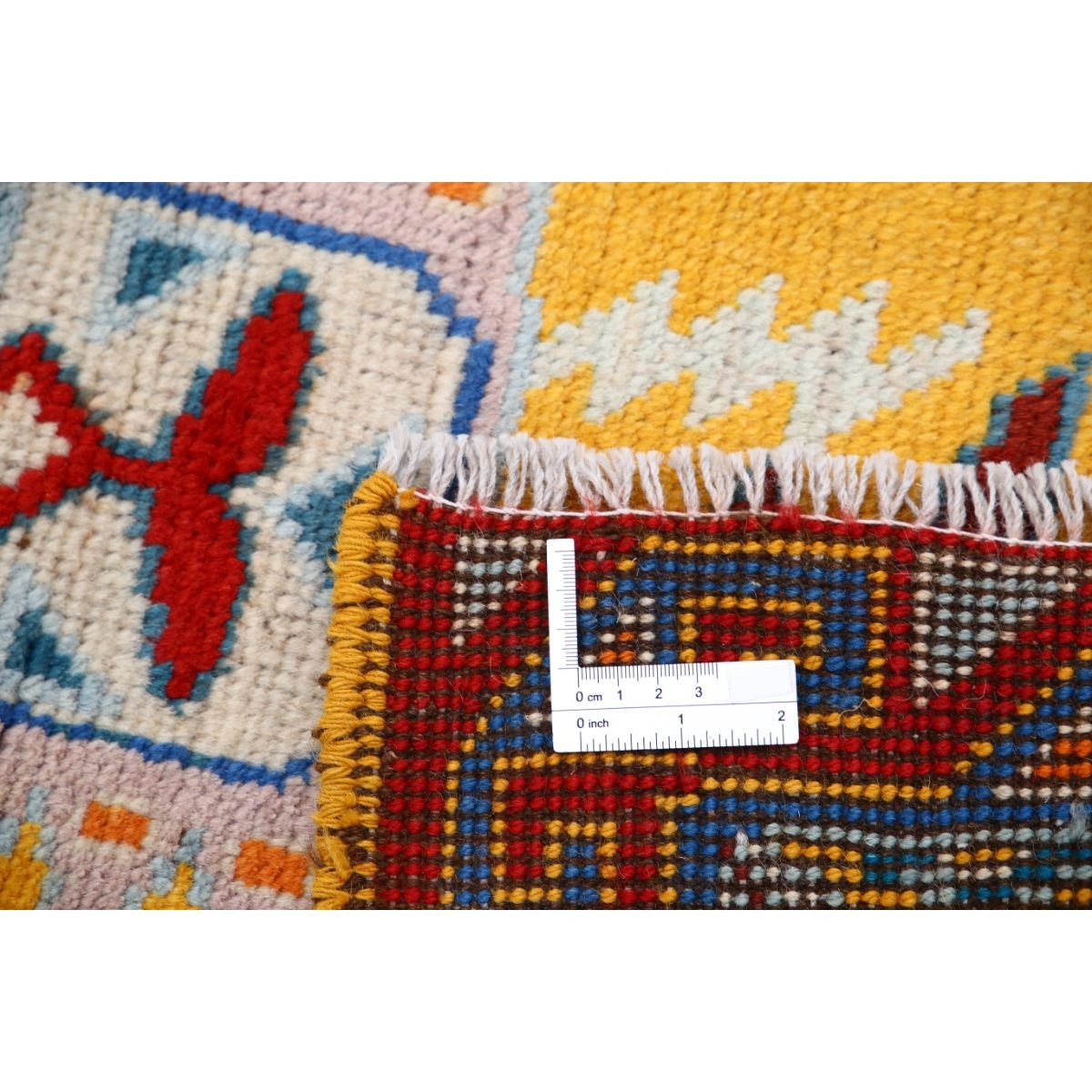 Revival 3x4 Handmade Double Knotted Washable Wool Rug - Colorful