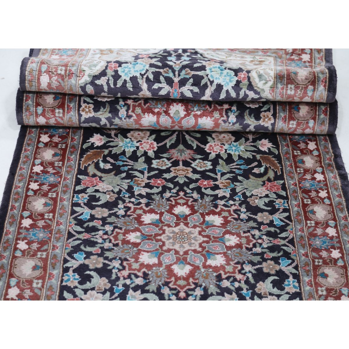 Legacy 3x14 Handmade Double Knotted Washable Art Silk Runner - Colorful