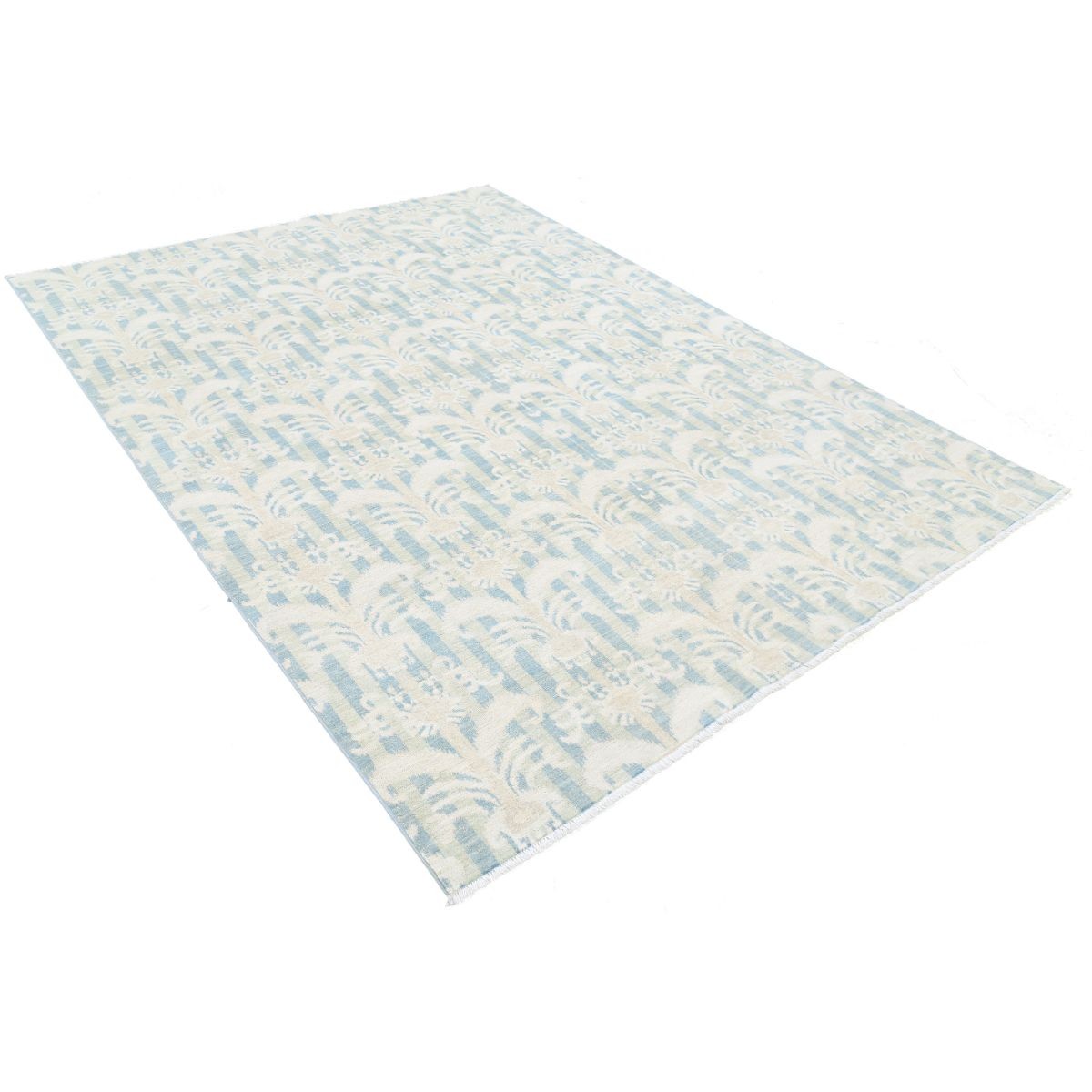 Artemix 6x9 Handmade Double Knotted Washable Wool Rug - Soft Hues