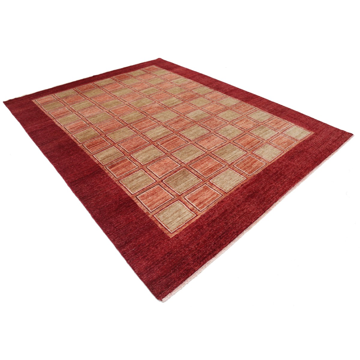 Modcar 8x10 Handmade Double Knotted Washable Wool Rug - Colorful