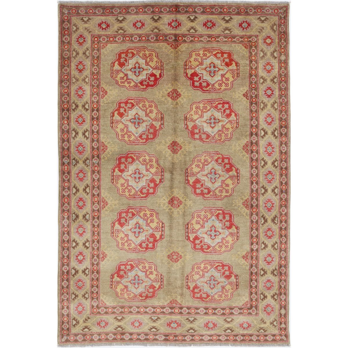 Revival 5x7 Handmade Double Knotted Washable Wool Rug - Colorful