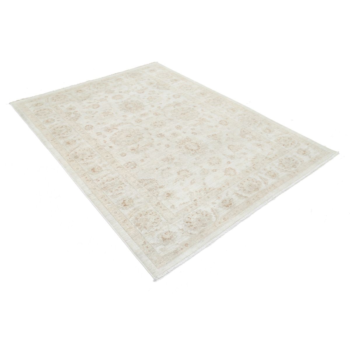 Serenity 6x7 Handmade Double Knotted Washable Wool Rug - Soft Hues