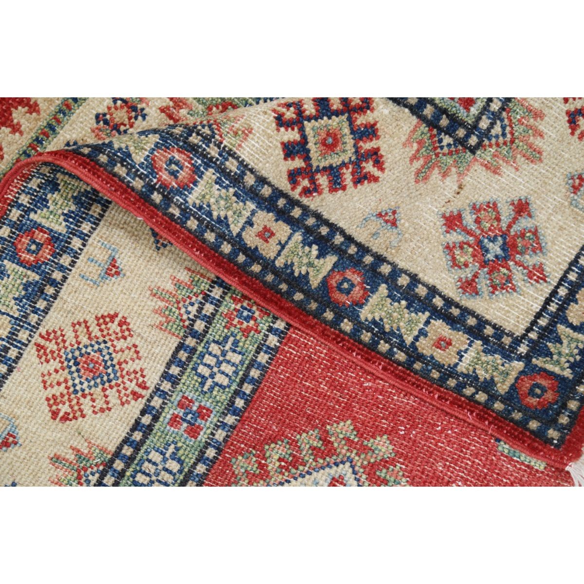 Kazak 4x6 Handmade Double Knotted Washable Wool Rug - Colorful