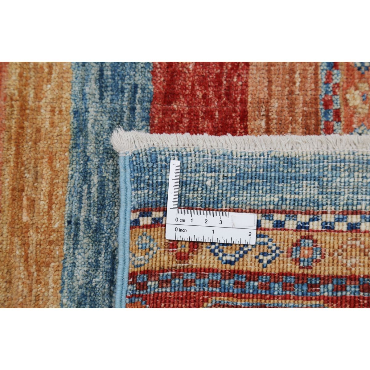 Khurjeen 7x10 Handmade Double Knotted Washable Wool Rug - Colorful