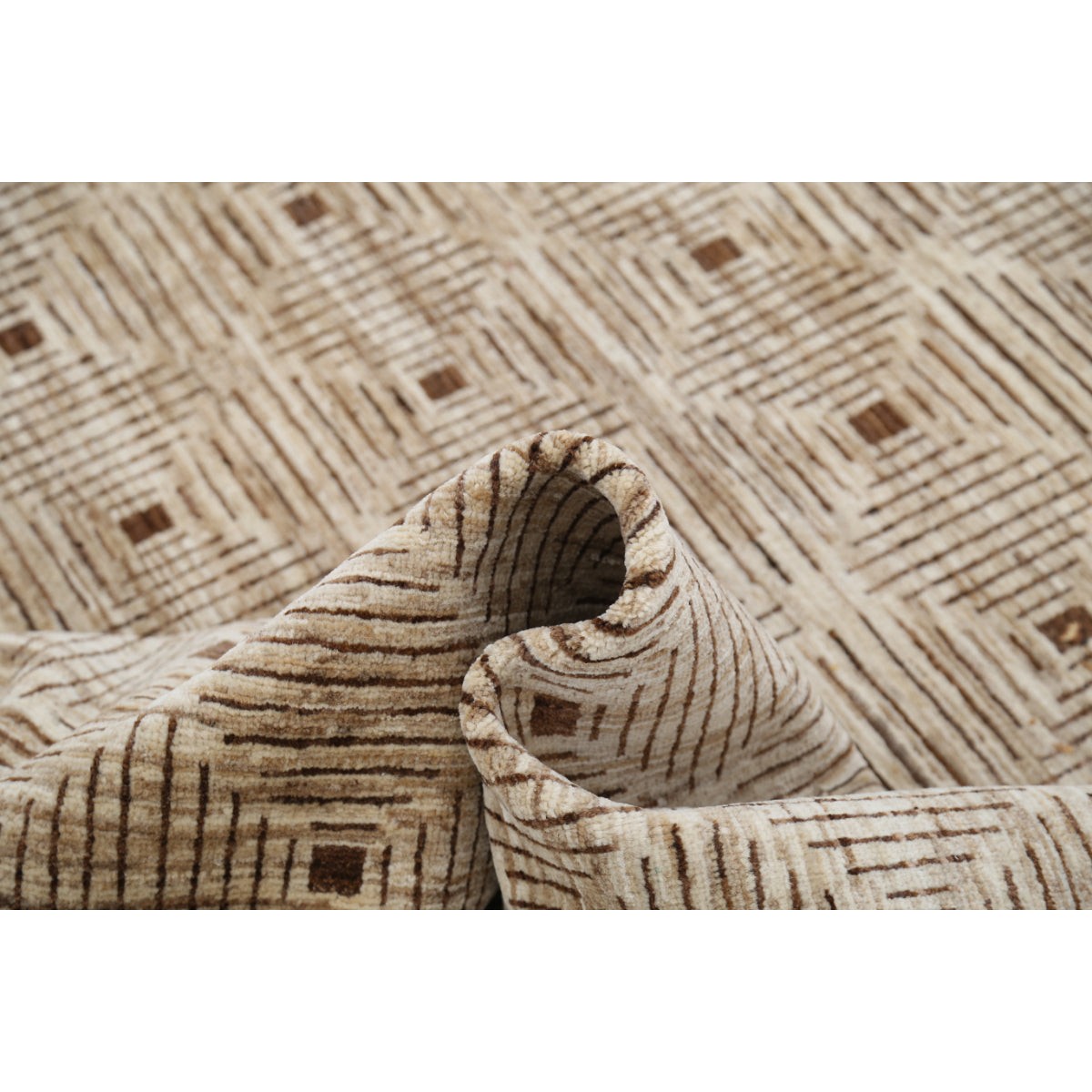 Modcar 7x9 Handmade Double Knotted Washable Wool Rug - Colorful