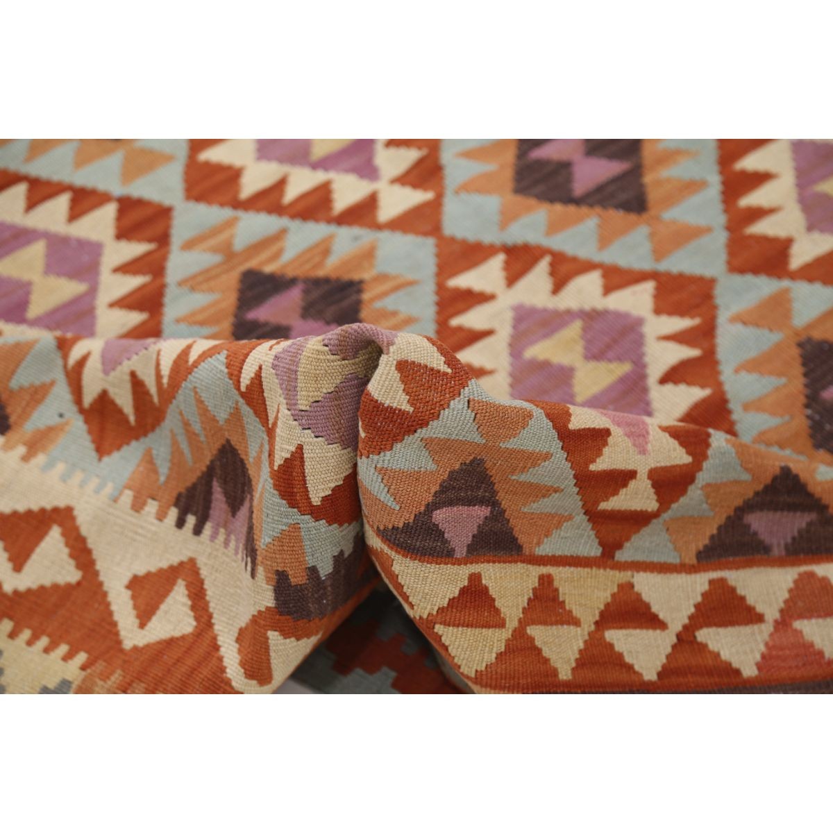 Kafkaas 6x10 Hand Woven Washable Wool Rug - Colorful