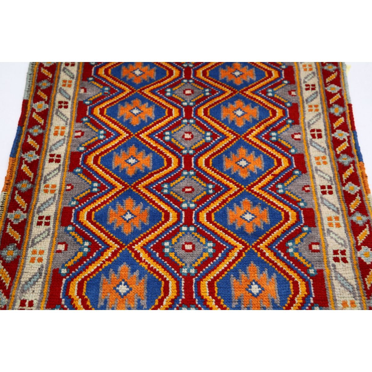Revival 3x4 Handmade Double Knotted Washable Wool Rug - Colorful