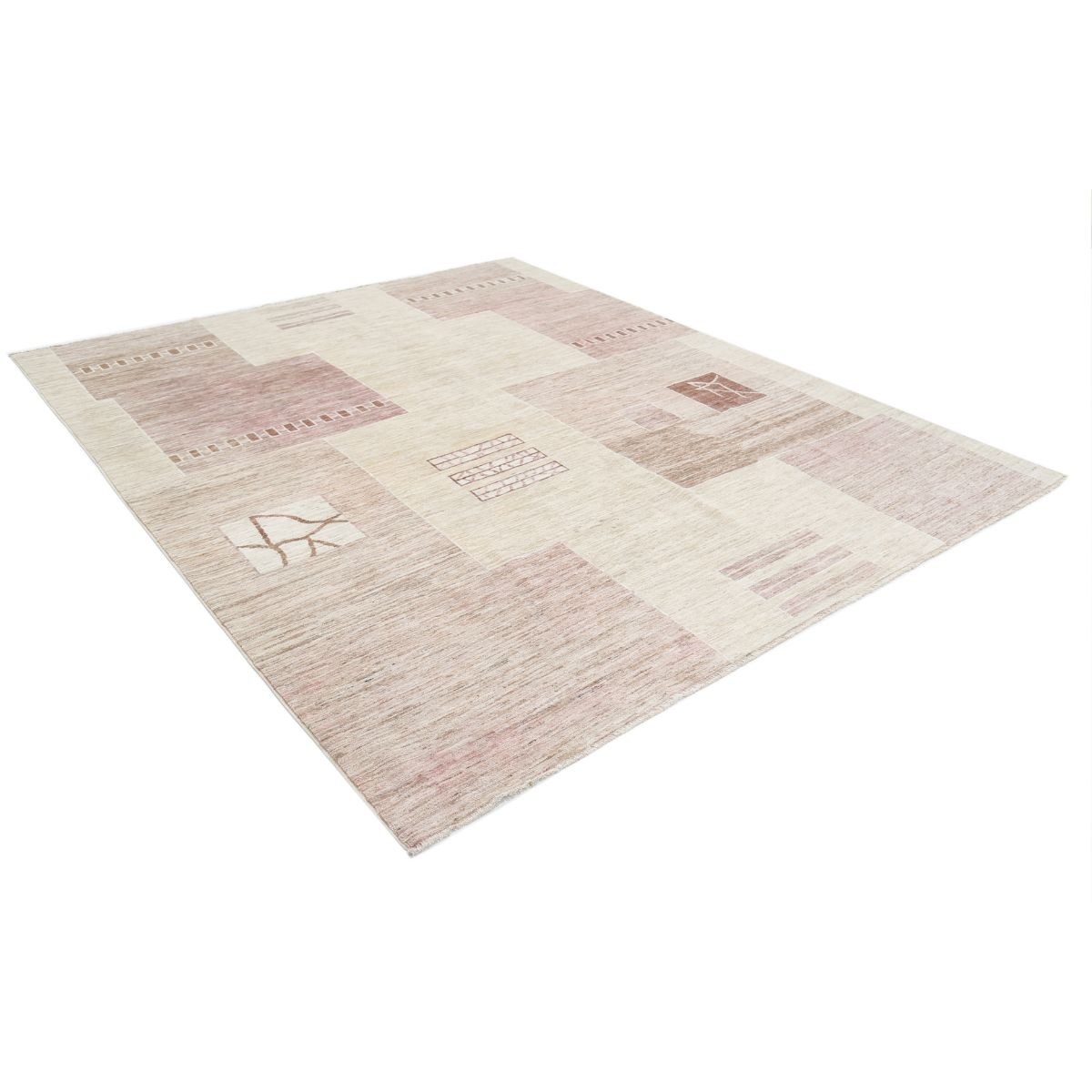 Modcar 8x10 Handmade Double Knotted Washable Wool Rug - Colorful