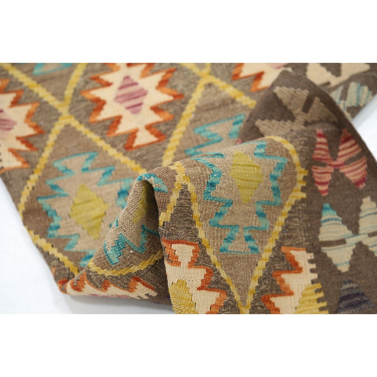 Maimana 3x9 Hand Woven Washable Wool Runner - Colorful
