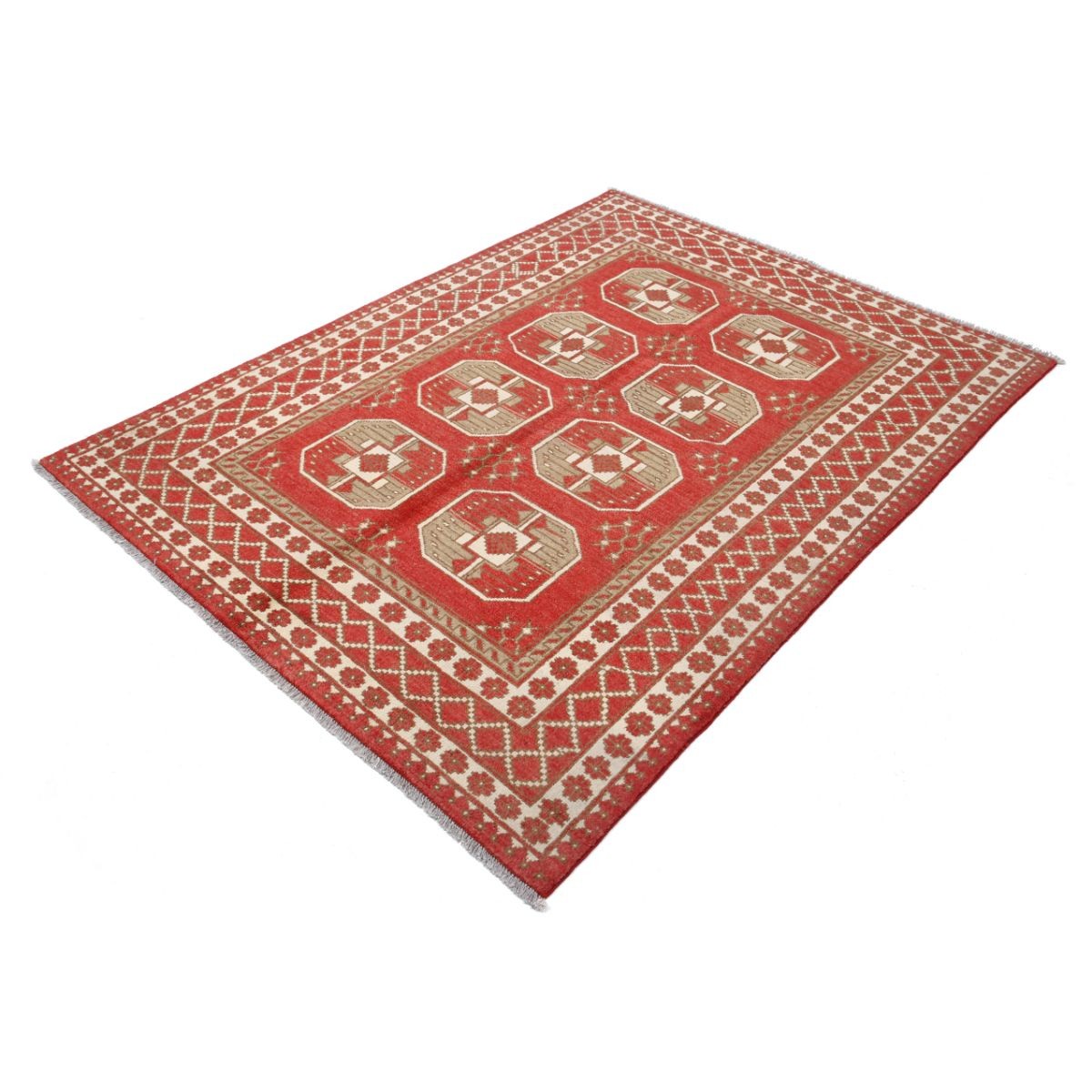 Revival 5x7 Handmade Double Knotted Washable Wool Rug - Colorful
