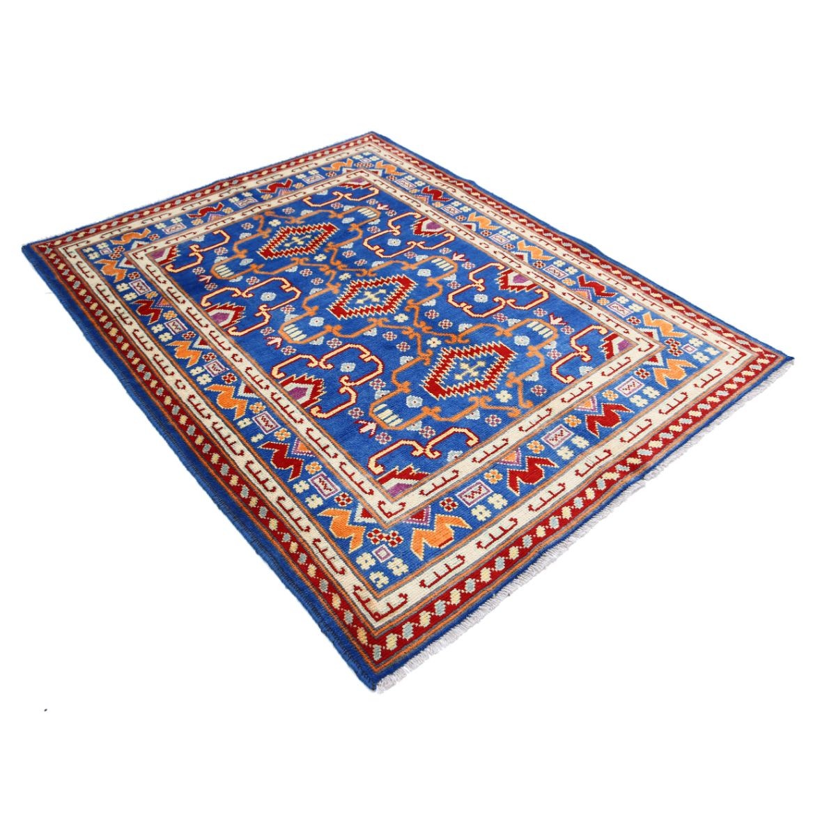 Revival 5x7 Handmade Double Knotted Washable Wool Rug - Colorful