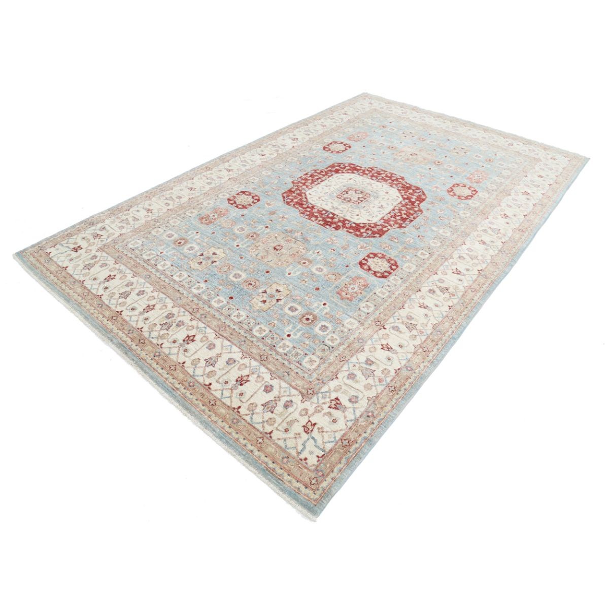 Mamluk 6x10 Handmade Double Knotted Washable Wool Rug - Colorful