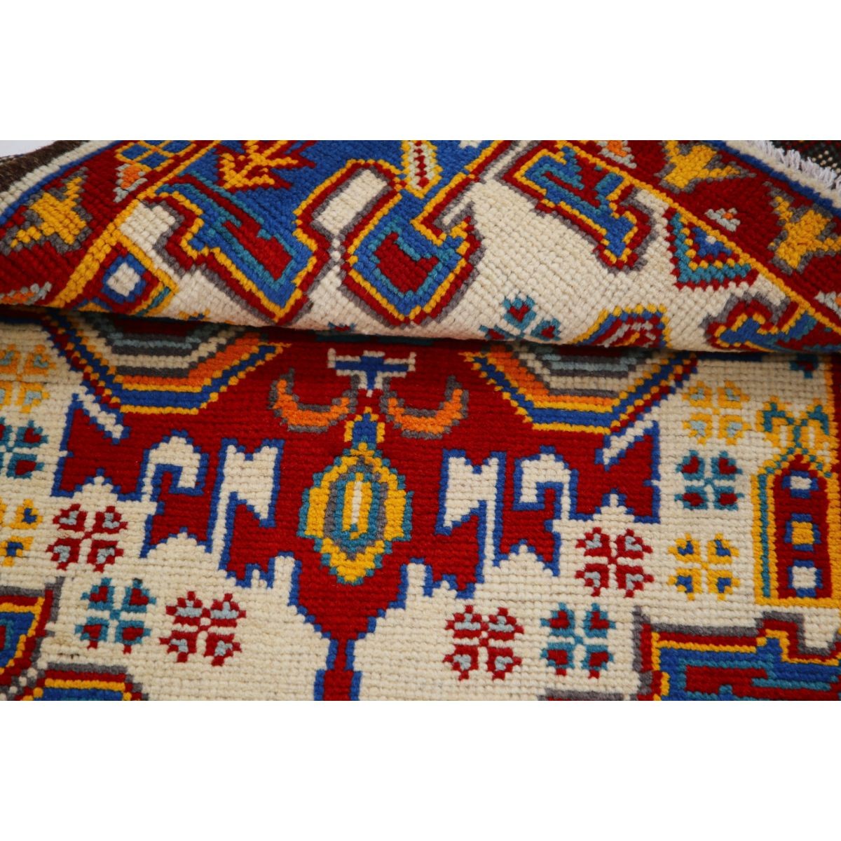 Revival 3x4 Handmade Double Knotted Washable Wool Rug - Colorful