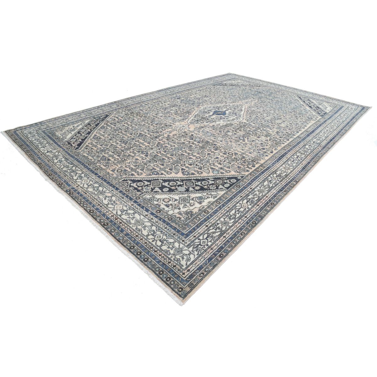 Vintage 11x17 Handmade Double Knotted Washable Wool Rug - Soft Hues