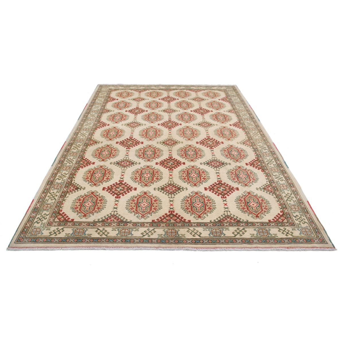 Revival 7x10 Handmade Double Knotted Washable Wool Rug - Colorful