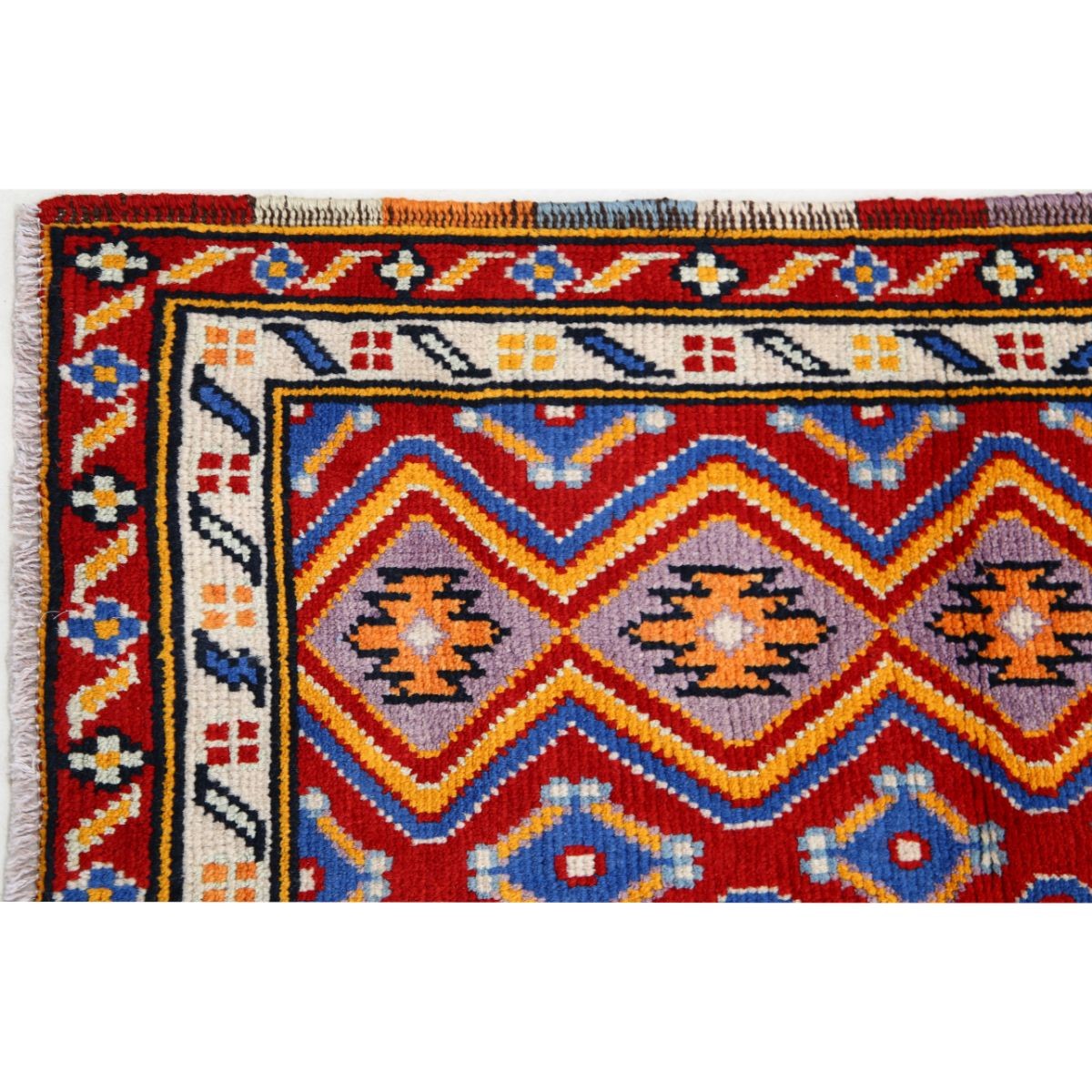 Revival 3x4 Handmade Double Knotted Washable Wool Rug - Colorful