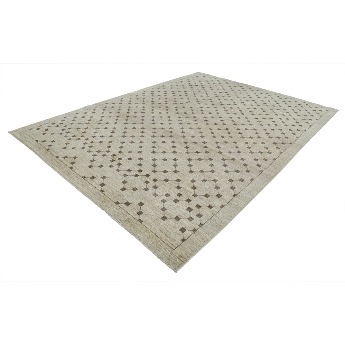 Modcar 8x11 Handmade Double Knotted Washable Wool Rug - Colorful