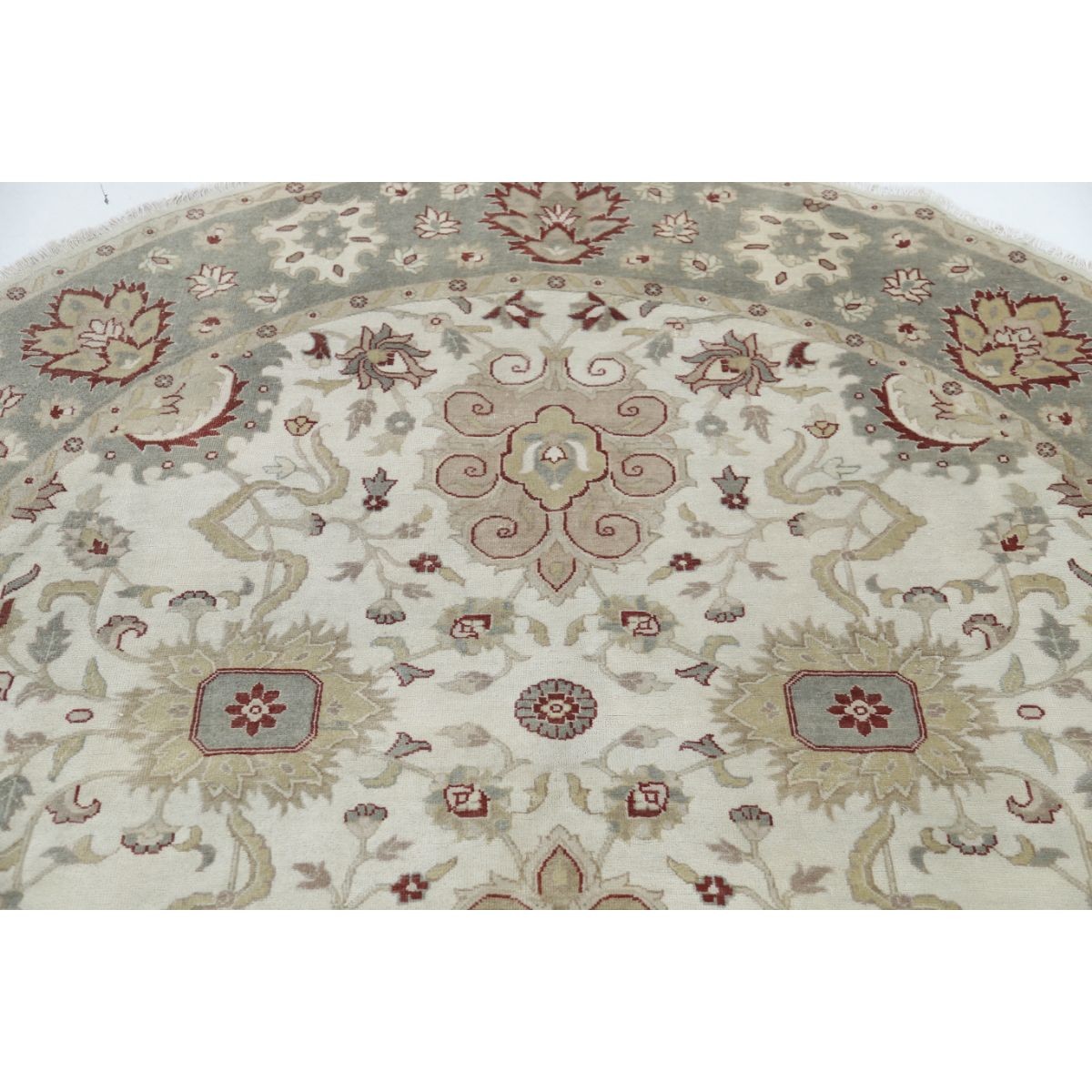 Ziegler 7x7 Handmade Double Knotted Washable Wool Round Rug - Colorful