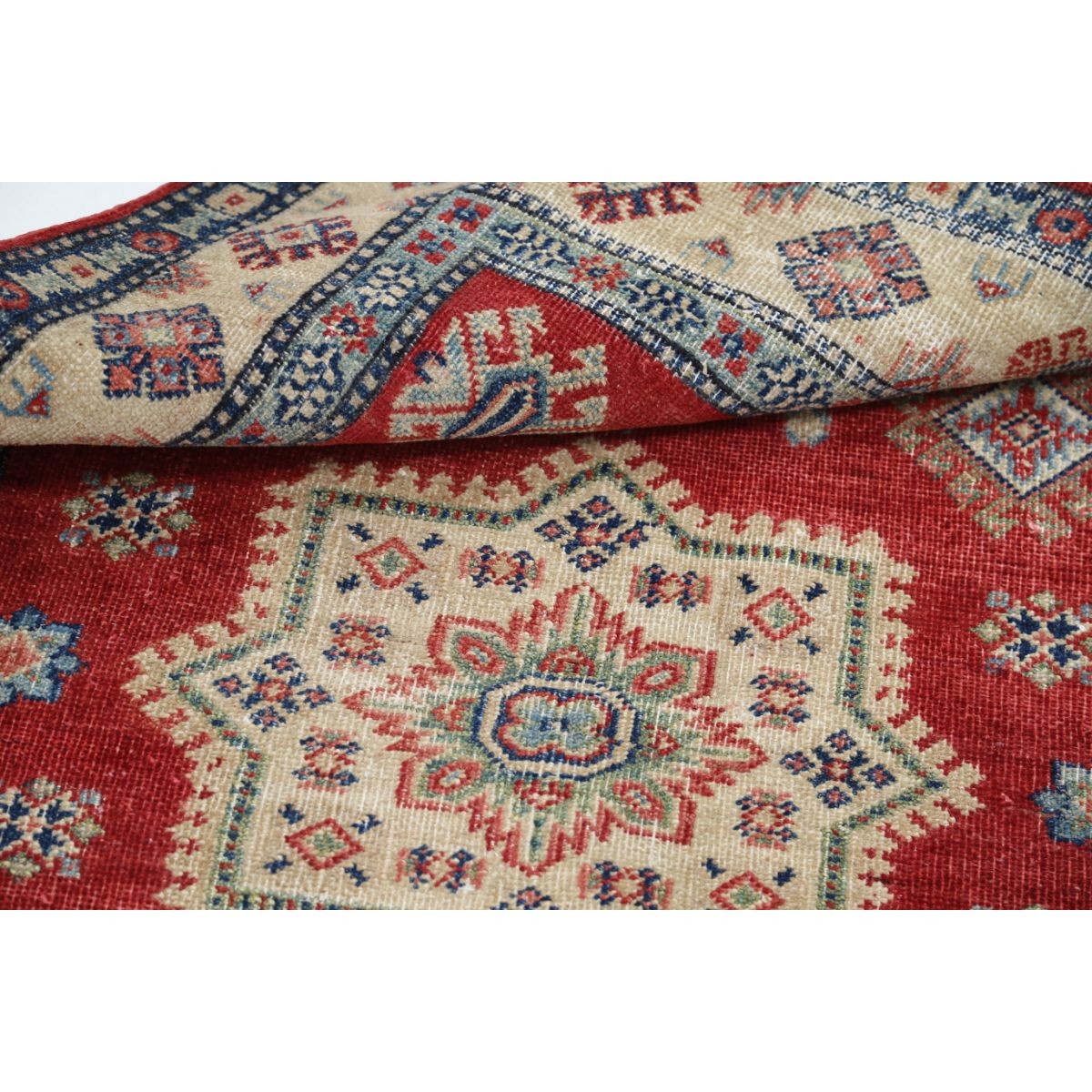 Kazak 4x6 Handmade Double Knotted Washable Wool Rug - Colorful