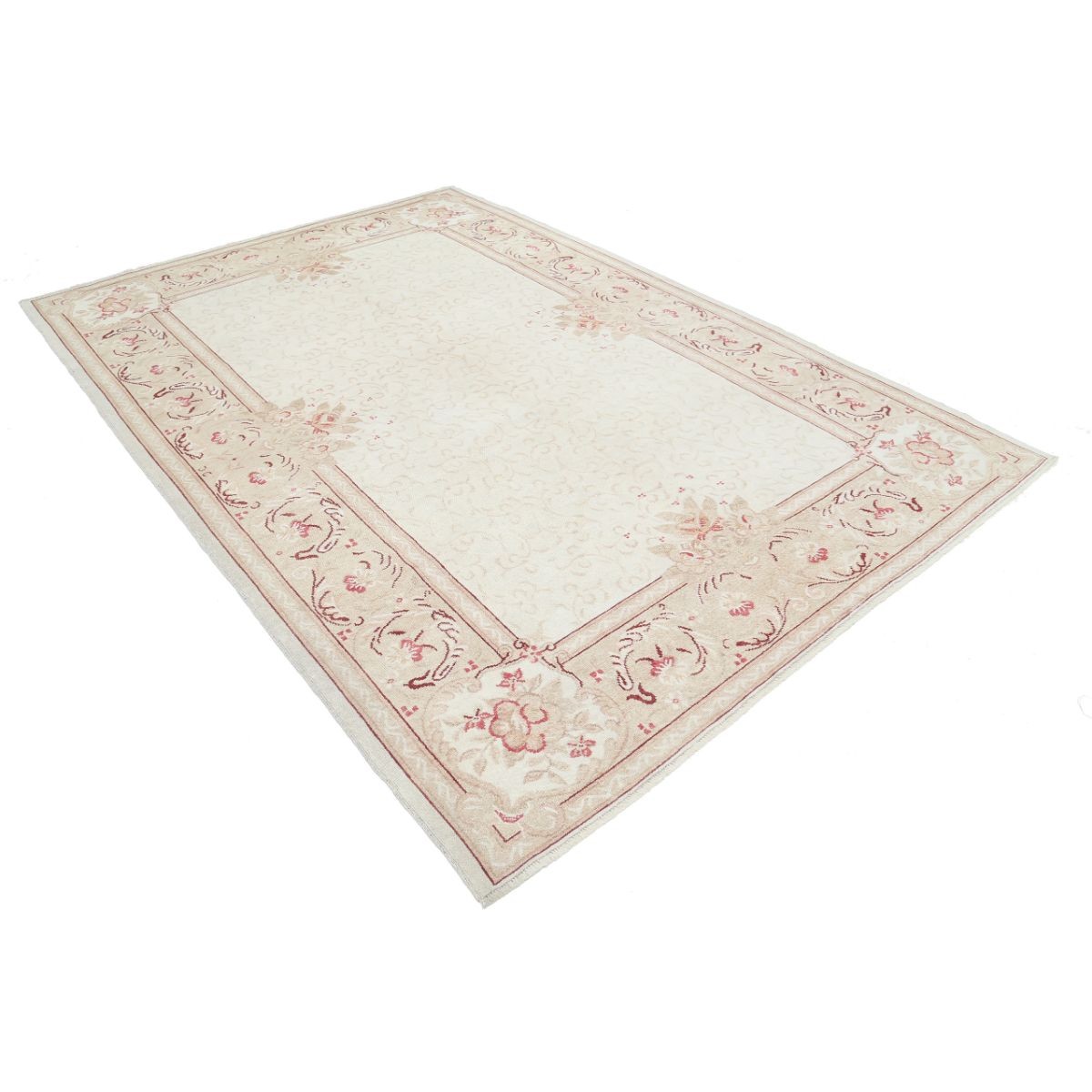 Nickel 7x10 Handmade Double Knotted Washable Wool Rug - Colorful