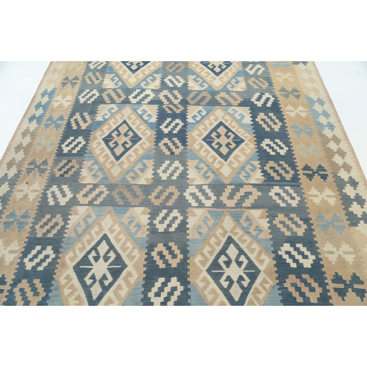 Kafkaas 7x10 Hand Woven Washable Wool Rug - Colorful
