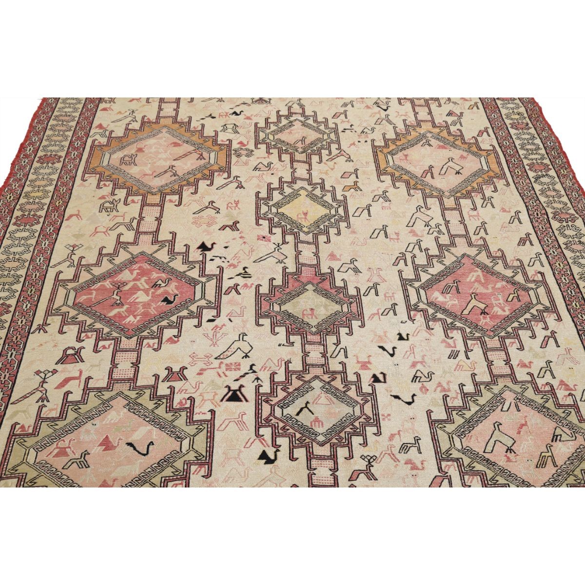 Silki 7x9 Hand Woven Washable Silk Rug - Colorful