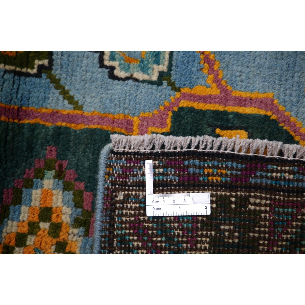 Revival 3x4 Handmade Double Knotted Washable Wool Rug - Colorful