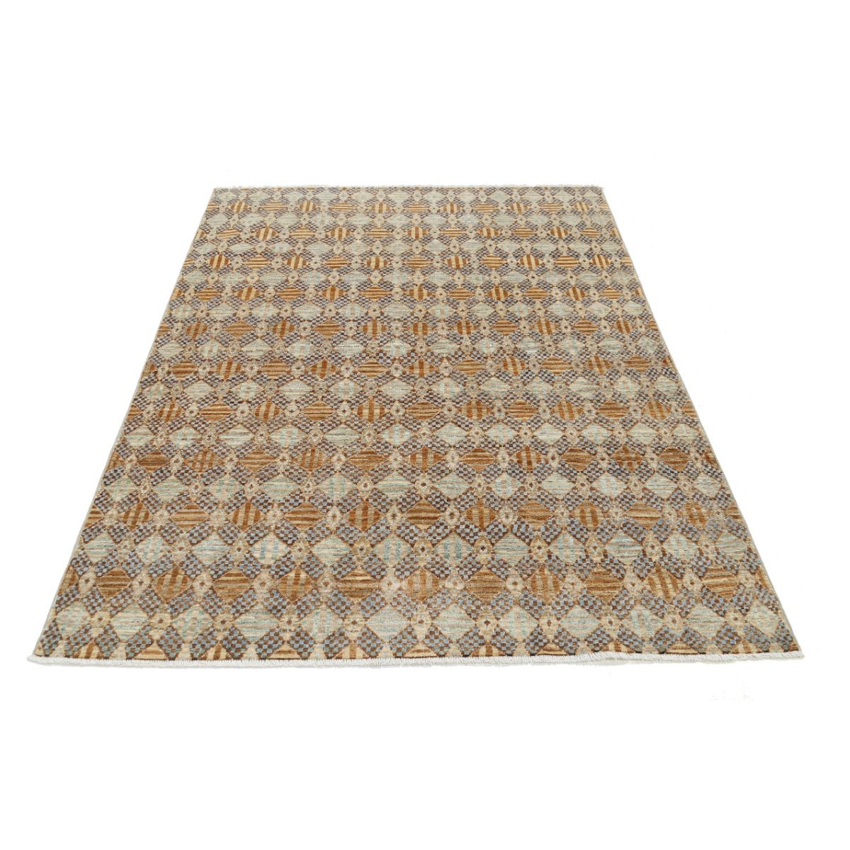 Modcar 5x7 Handmade Double Knotted Washable Wool Rug - Colorful
