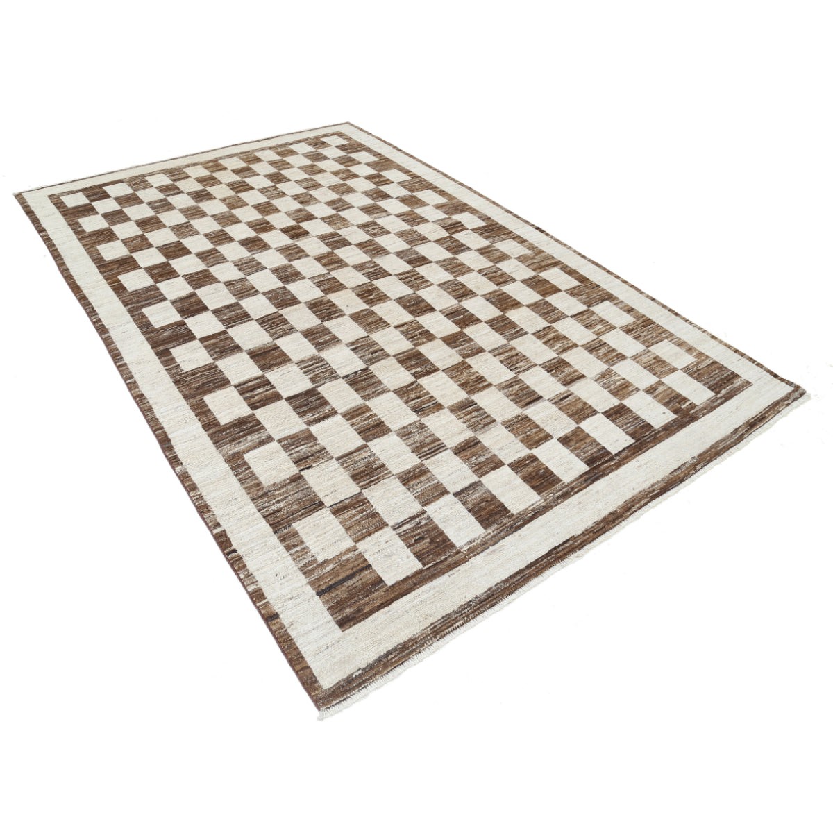 Modcar 6x9 Handmade Double Knotted Washable Wool Rug - Colorful