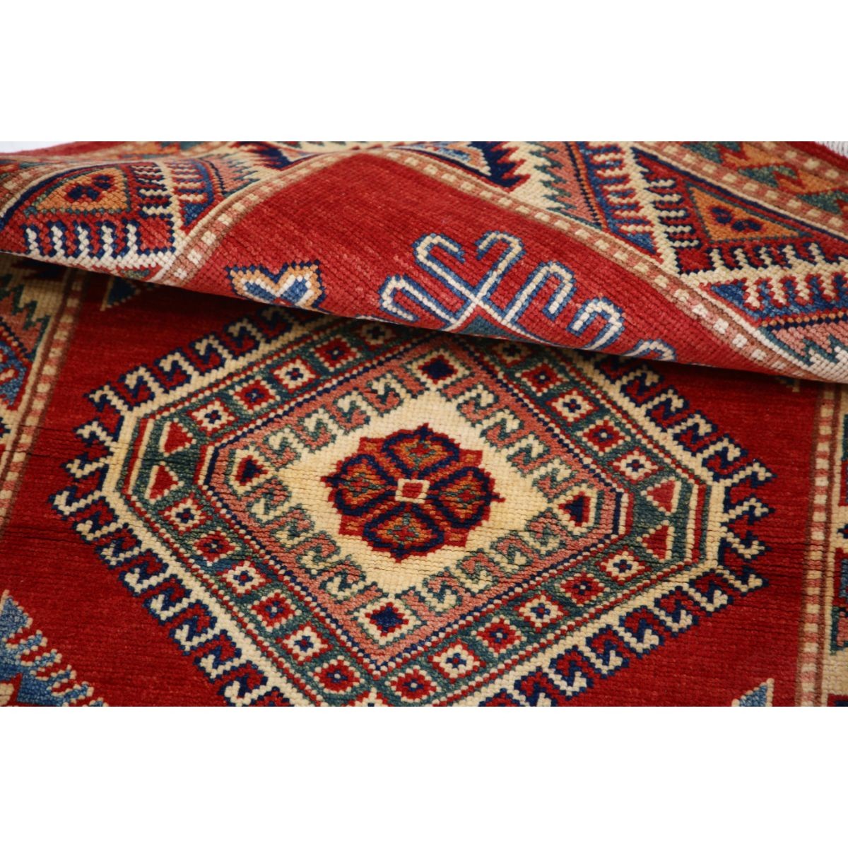 Kazak 3x5 Handmade Double Knotted Washable Wool Rug - Colorful