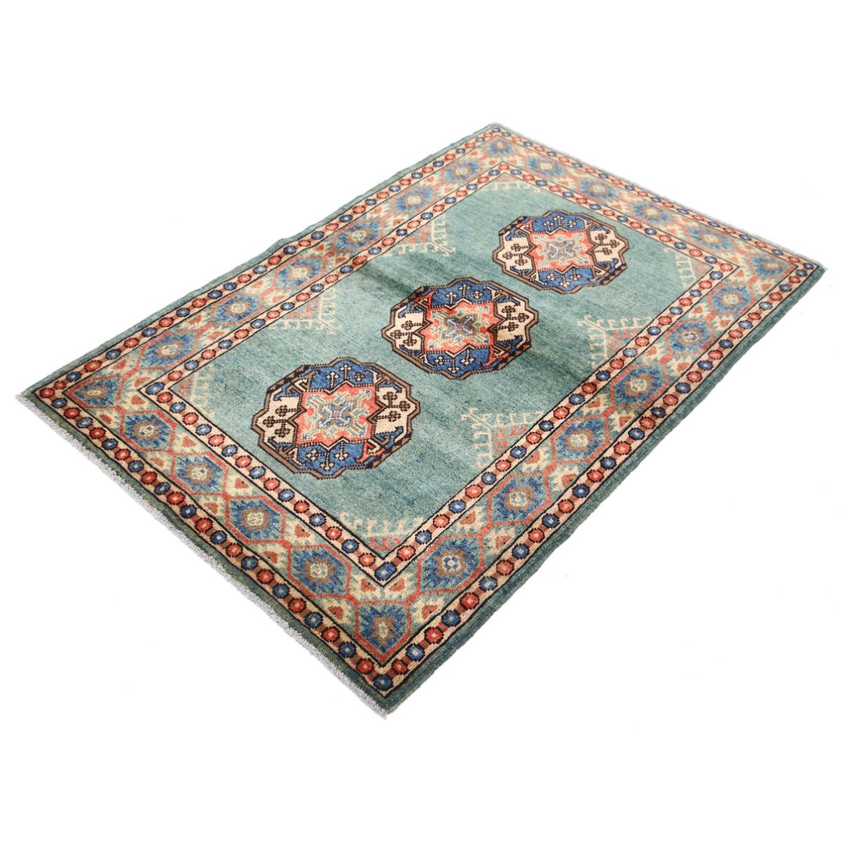 Revival 3x5 Handmade Double Knotted Washable Wool Rug - Colorful