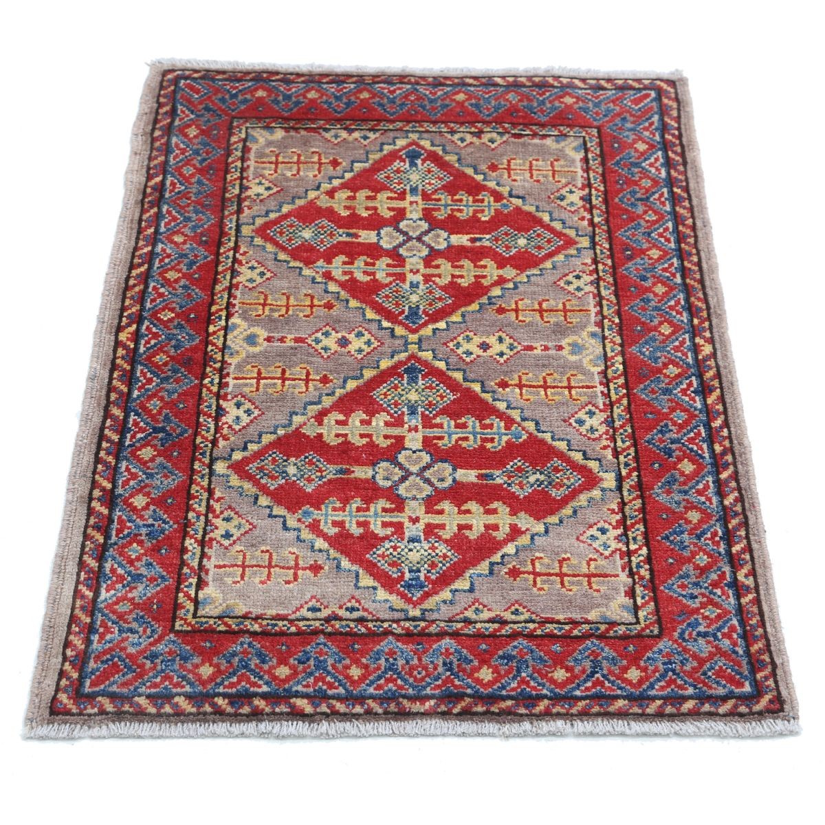 Revival 2x3 Handmade Double Knotted Washable Wool Rug - Colorful
