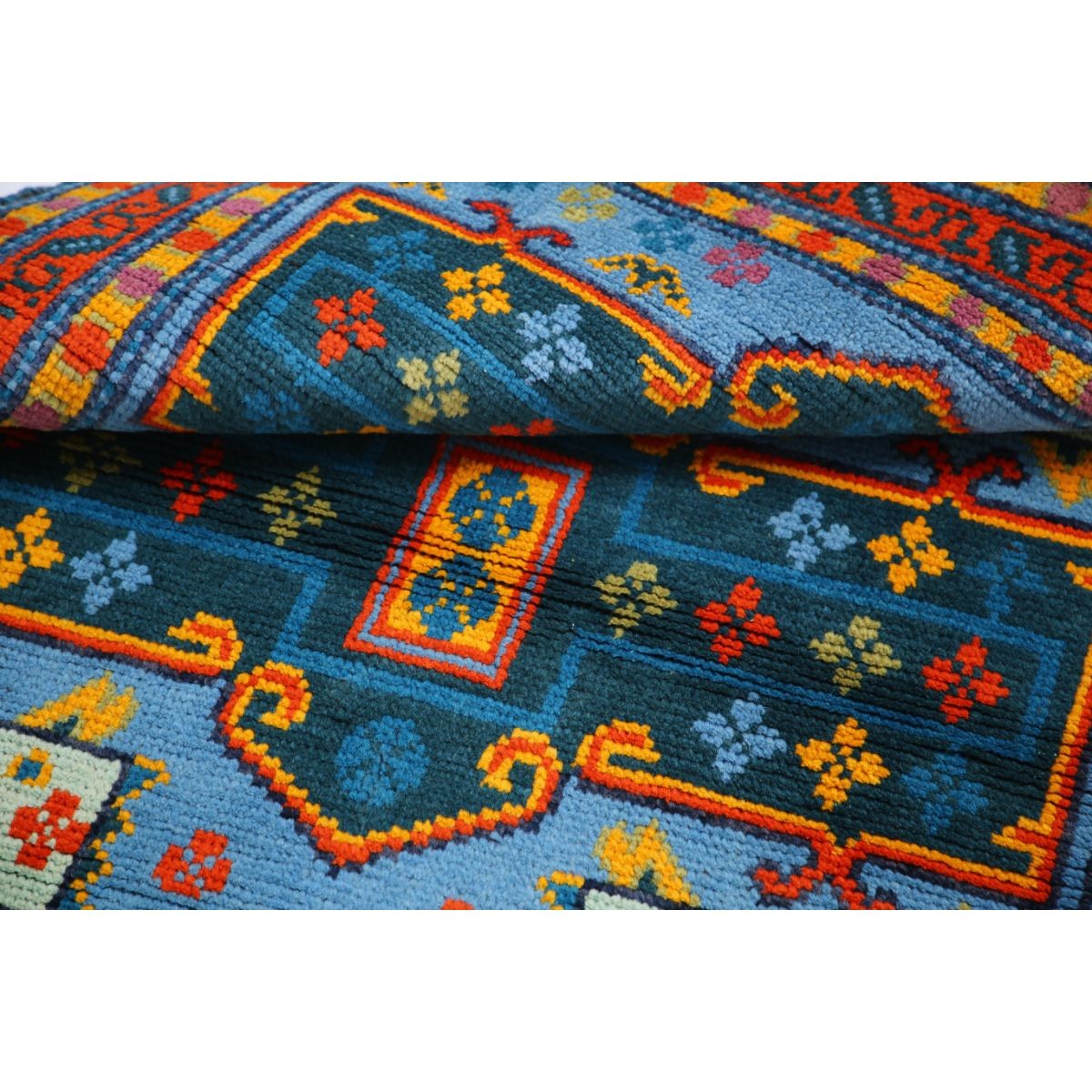 Revival 3x5 Handmade Double Knotted Washable Wool Rug - Colorful