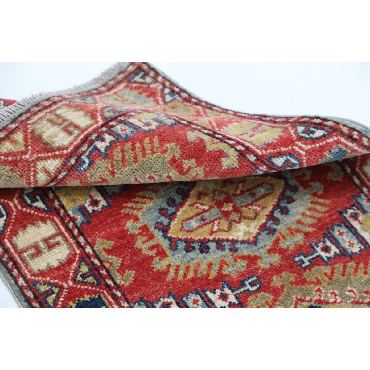 Revival 2x3 Handmade Double Knotted Washable Wool Rug - Colorful