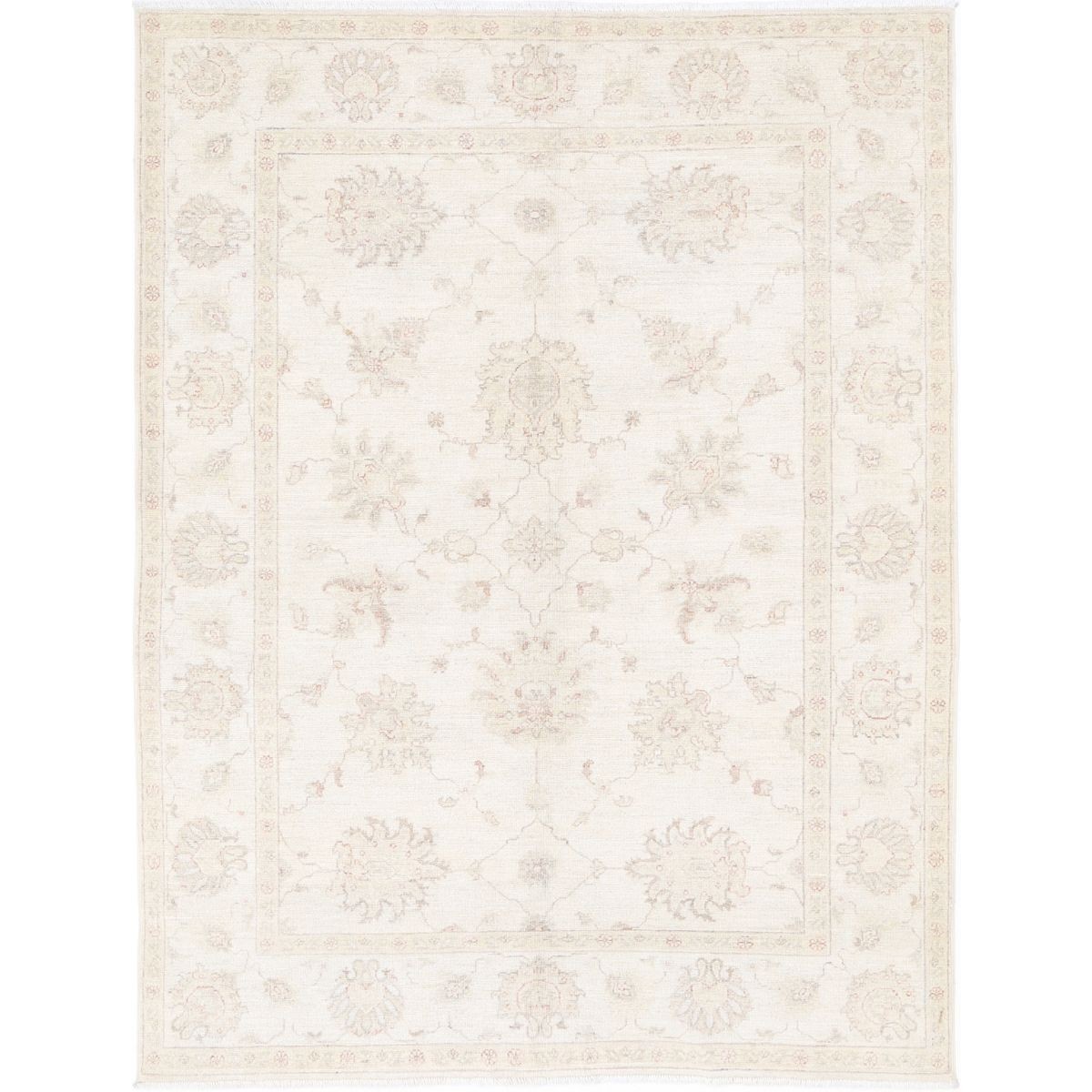 Serenity 5x6 Handmade Double Knotted Washable Wool Rug - Soft Hues