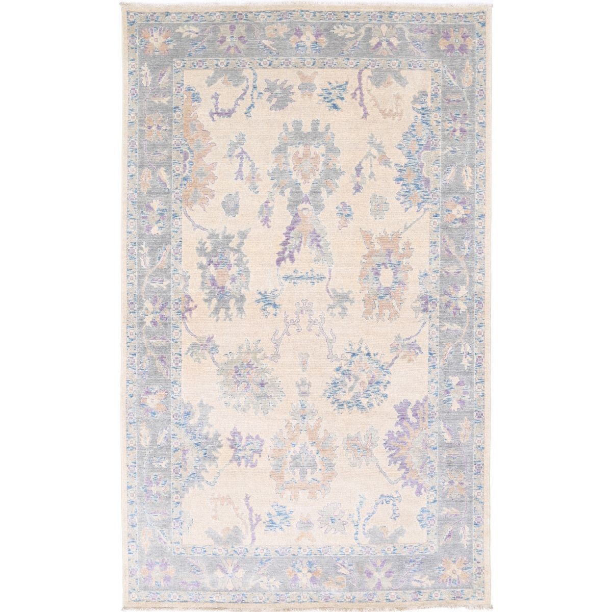 Lily 5x9 Machine-Made Washable Wool Rug - Soft Hues