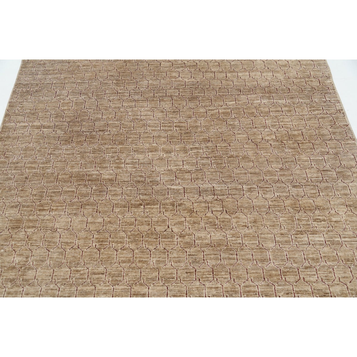 Modcar 5x6 Handmade Double Knotted Washable Wool Rug - Colorful