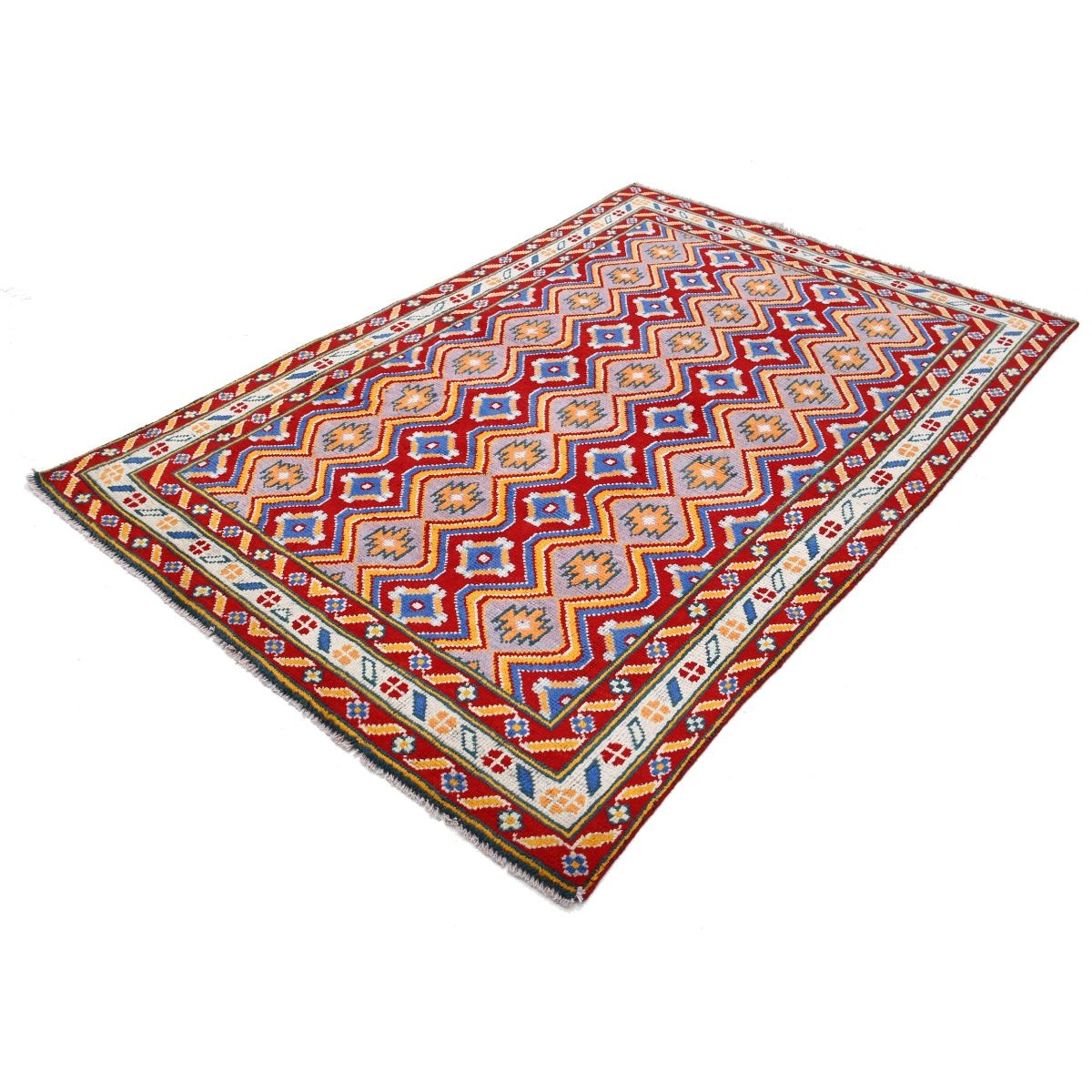 Revival 5x7 Handmade Double Knotted Washable Wool Rug - Colorful
