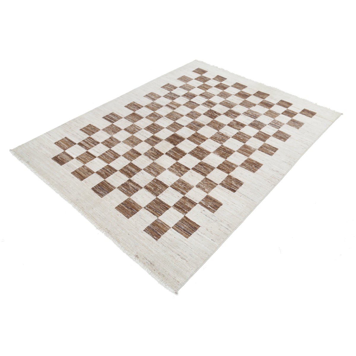 Modcar 5x6 Handmade Double Knotted Washable Wool Rug - Colorful