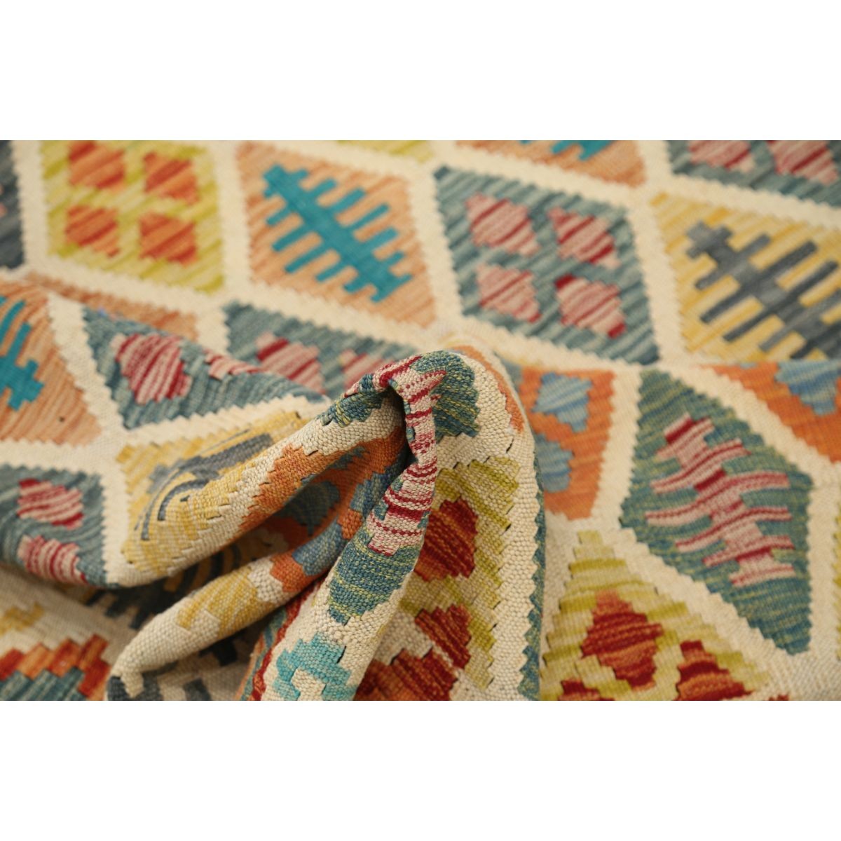 Maimana 7x10 Hand Woven Washable Wool Rug - Colorful