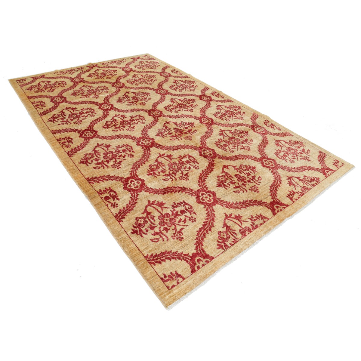 Modcar 7x11 Handmade Double Knotted Washable Wool Rug - Colorful