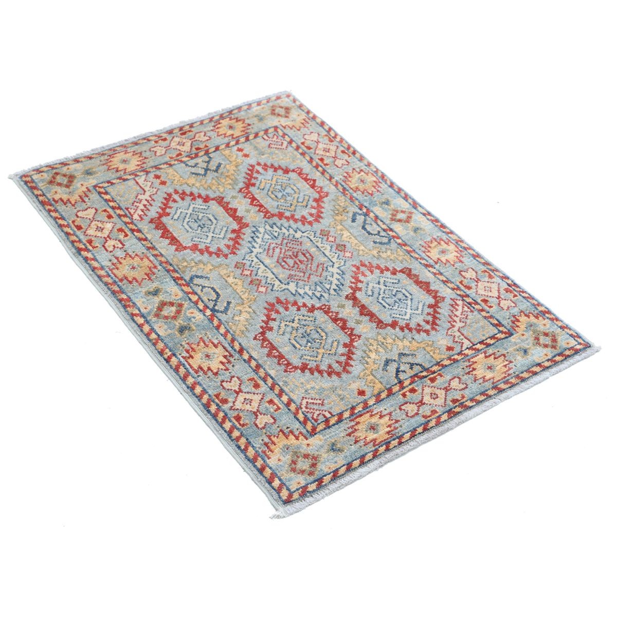Revival 3x4 Handmade Double Knotted Washable Wool Rug - Colorful