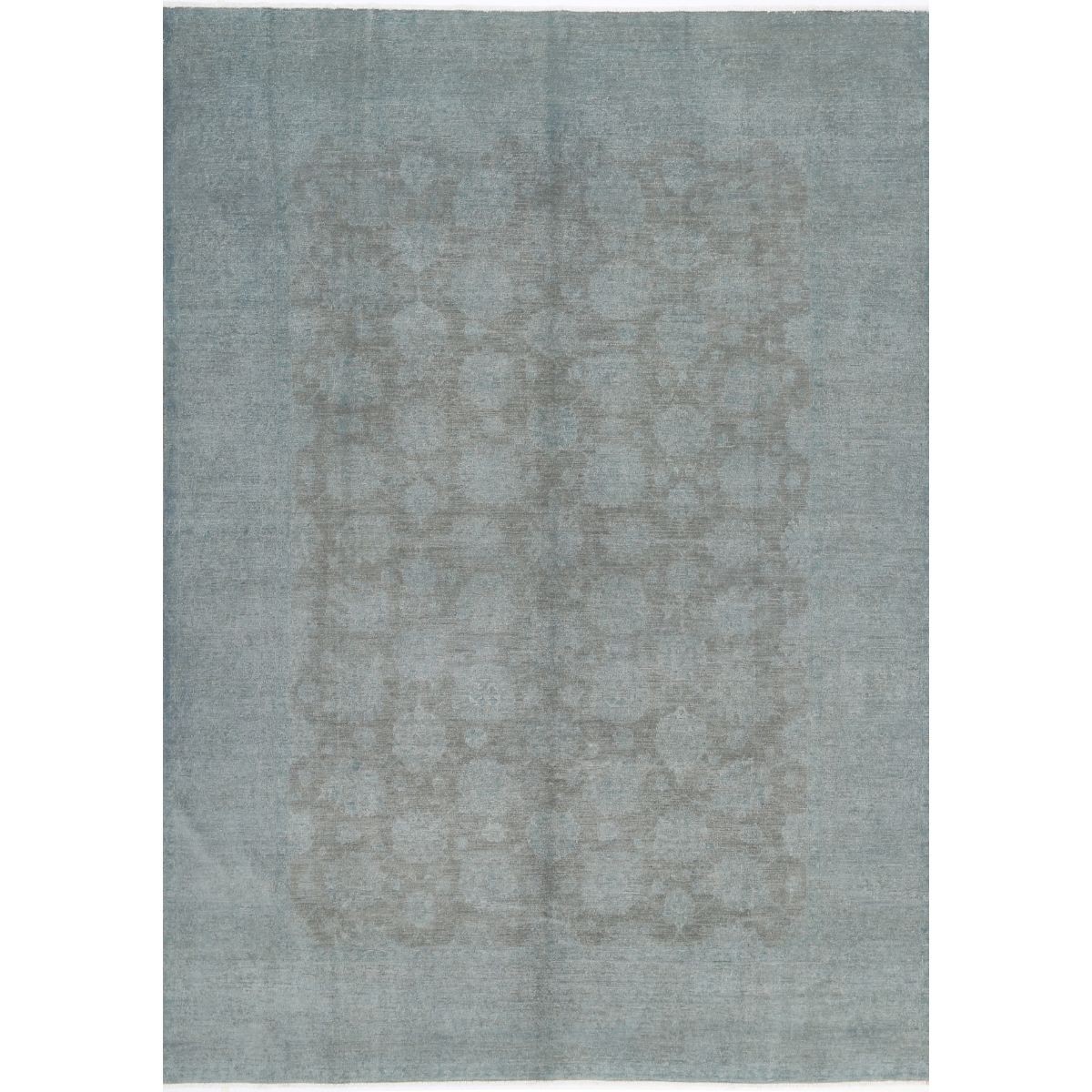 Overdye 9x12 Handmade Double Knotted Washable Wool Rug - Monochormatic