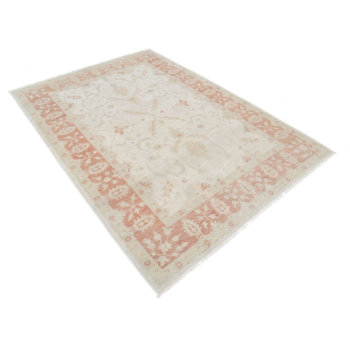 Serenity 6x8 Handmade Double Knotted Washable Wool Rug - Soft Hues