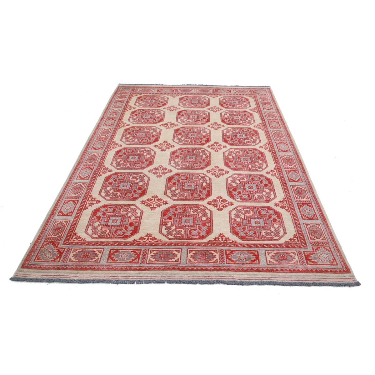 Revival 6x8 Handmade Double Knotted Washable Wool Rug - Colorful
