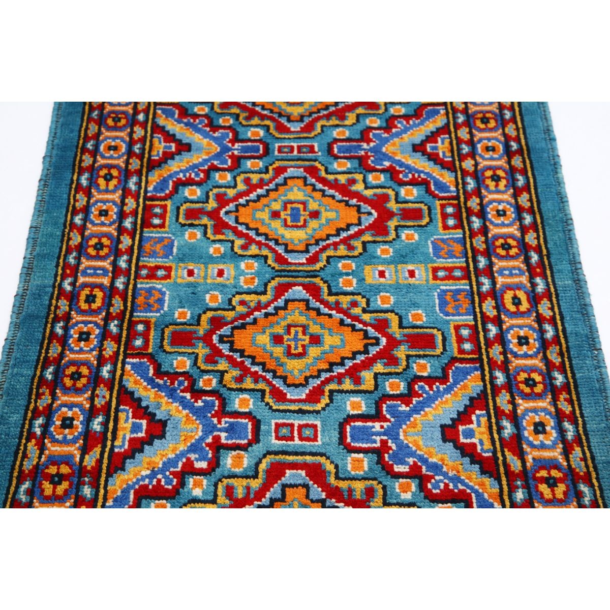 Revival 3x4 Handmade Double Knotted Washable Wool Rug - Colorful