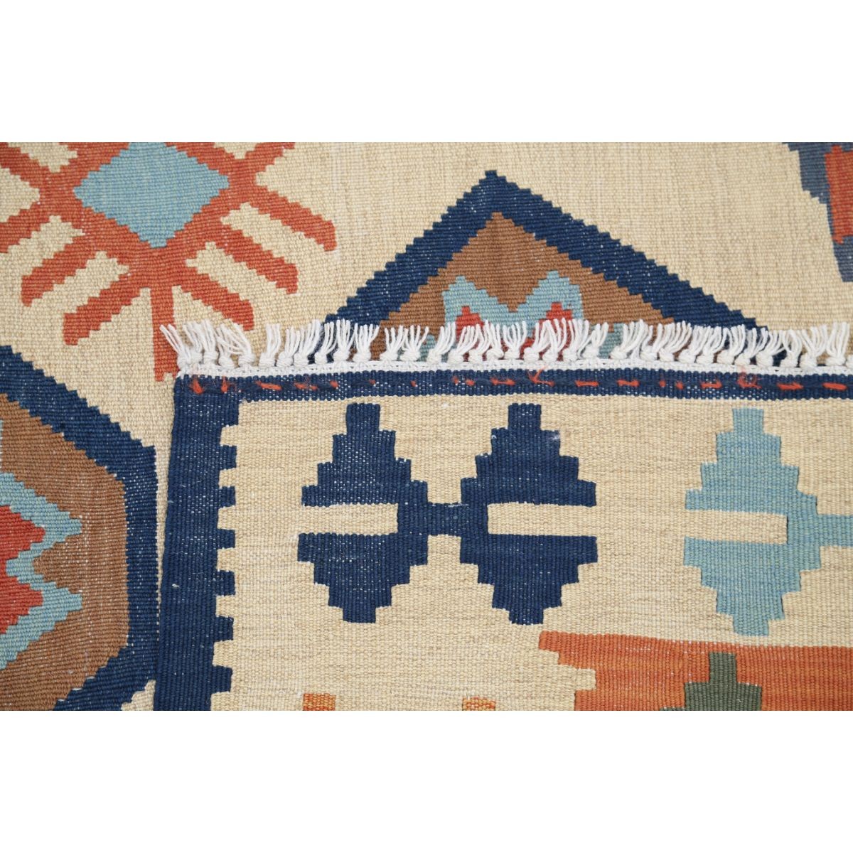 Kafkaas 5x7 Hand Woven Washable Wool Rug - Colorful