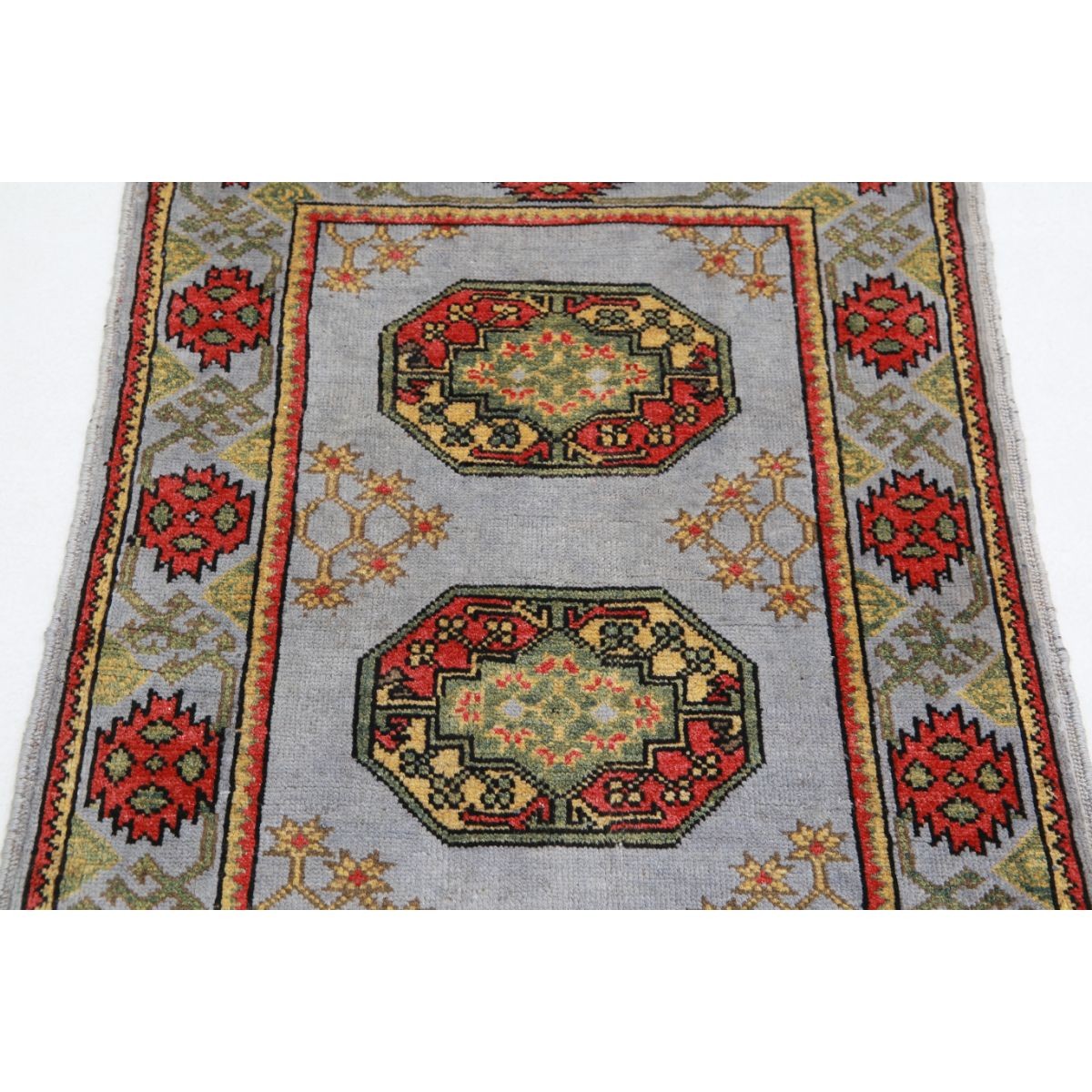 Revival 3x3 Handmade Double Knotted Washable Wool Rug - Colorful