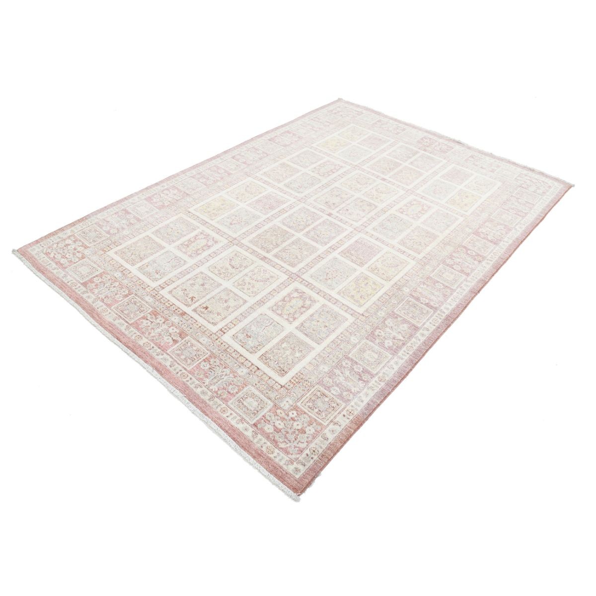 Bakhtiari 5x8 Handmade Double Knotted Washable Wool Rug - Soft Hues