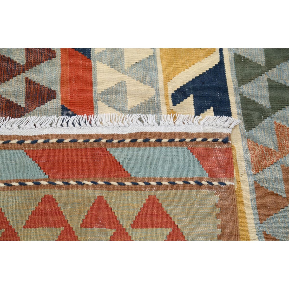 Kafkaas 6x10 Hand Woven Washable Wool Rug - Colorful
